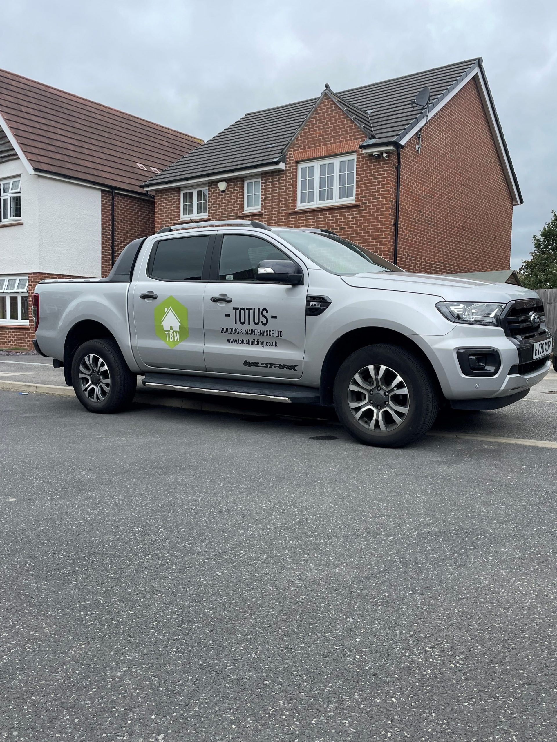 Totus Building and Maintenance's Pick up Truck outside Building Project in Rothwell, Leeds