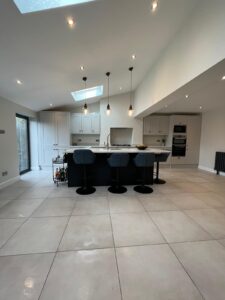 New Kitchen in Single Story Extension built in Leeds by Builders at Totus Building & Maintenance Limited